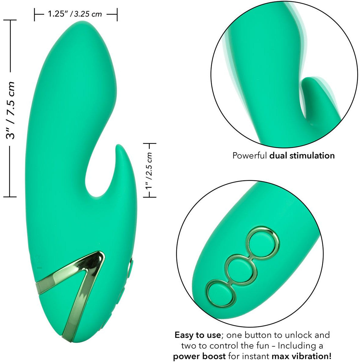 California Dreaming Sierra Sensation Vibe in Green Clitoral G-Spot Vibrator - Tophatter Daily Deals