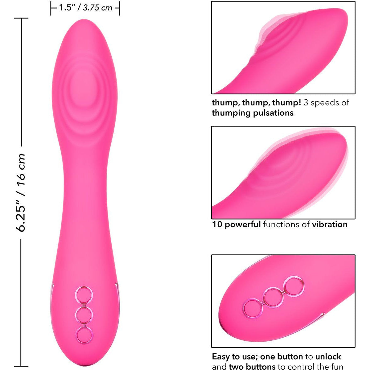 California Dreaming Surf City Centerfold Vibe in Pink Clitoral G-Spot Vibrator - Tophatter Daily Deals