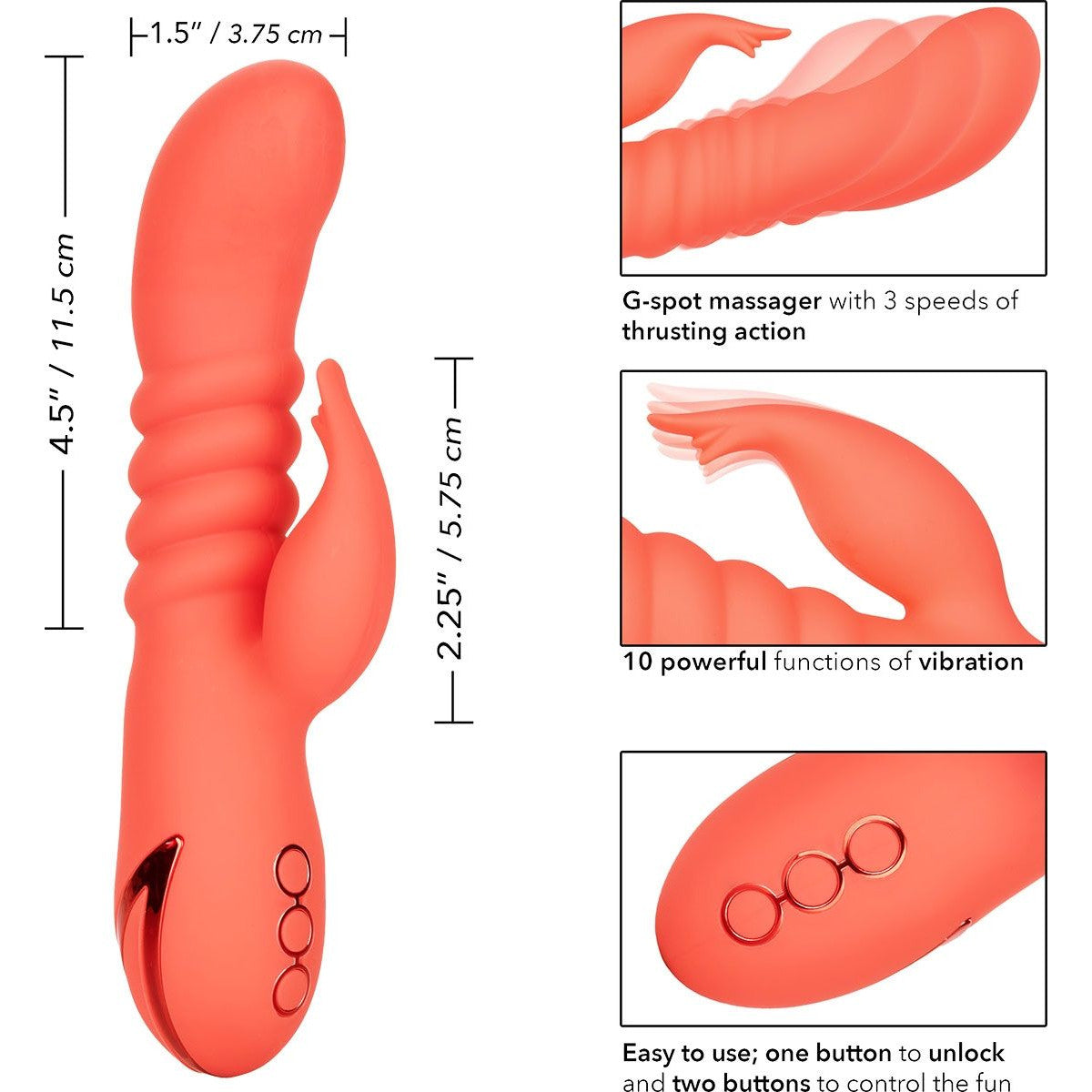 California Dreaming Orange County Cutie Vibe in Orange Clitoral G-Spot Vibrator - Tophatter Daily Deals