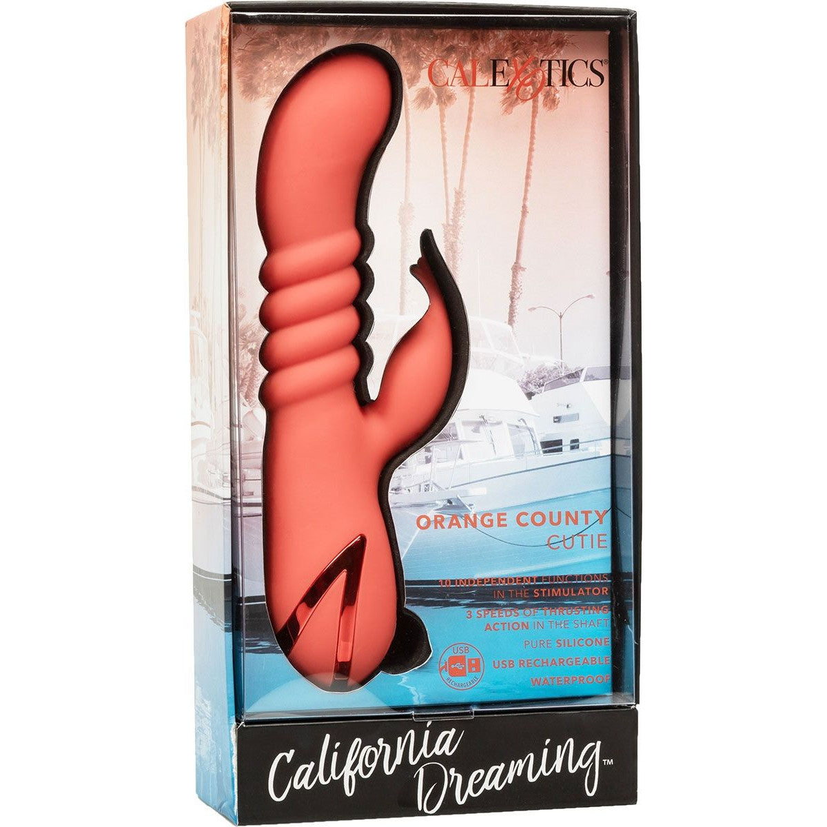 California Dreaming Orange County Cutie Vibe in Orange Clitoral G-Spot Vibrator - Tophatter Daily Deals