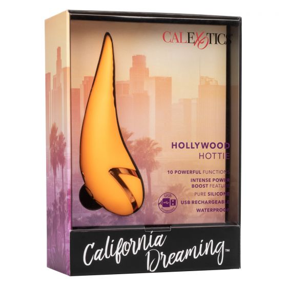 California Dreaming Hollywood Hottie Vibe in Orange Clitoral Vibrator - Tophatter Daily Deals