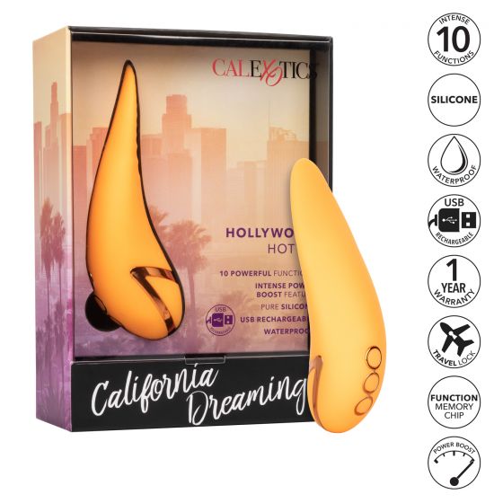 California Dreaming Hollywood Hottie Vibe in Orange Clitoral Vibrator - Tophatter Daily Deals