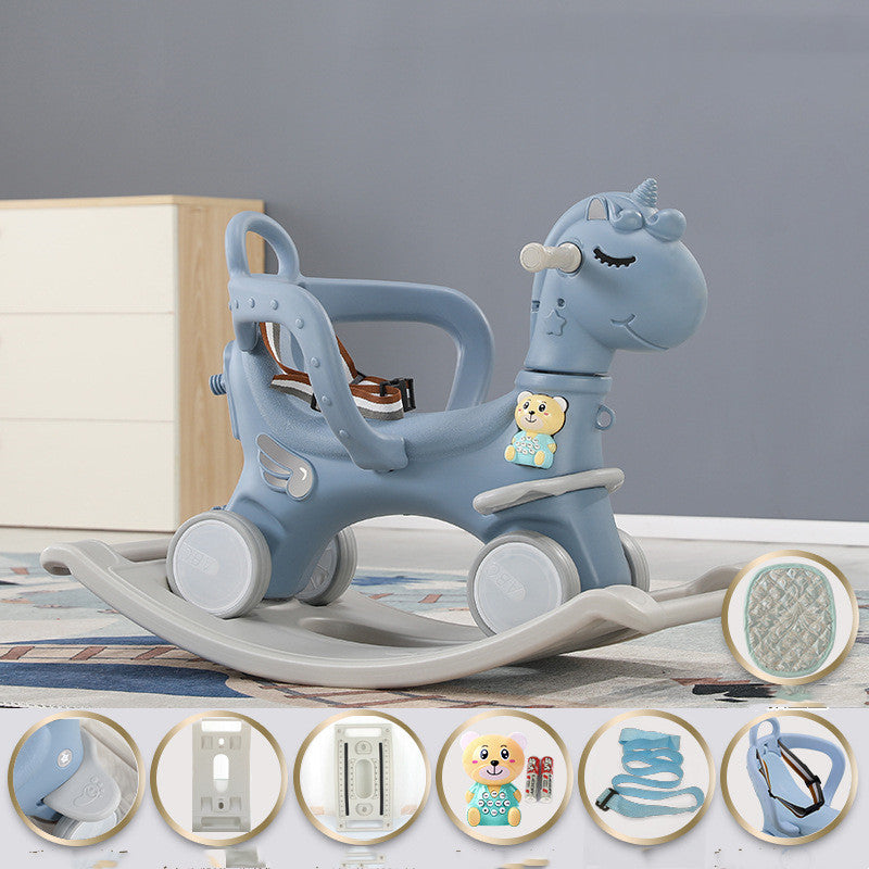 Baby Rocking Cart Birthday Gift Haze blue Standard edition 0 - Tophatter Daily Deals