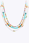 Multicolored Bead Necklace Three-Piece Set Multicolor One Size Necklaces - Tophatter Daily Deals