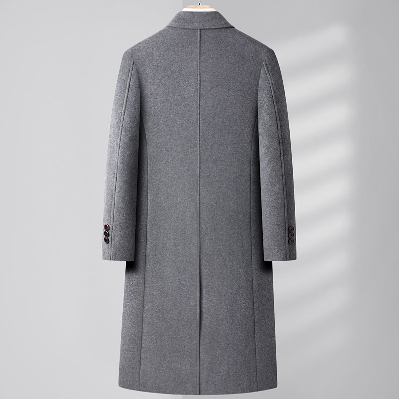 Warm Structured Overknee Wool Coat - Double Breasted, Winter 3D Changing Face Moving Picture Frame - Tophatter Daily Deals