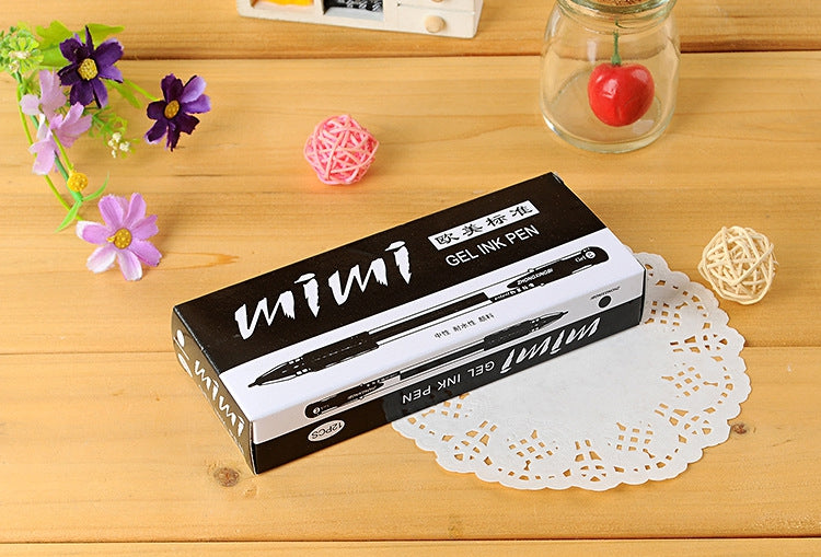 0.5 carbon refill black GEL pen signature pen Art office supplies - Tophatter Daily Deals