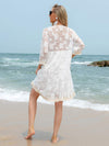 Lace Tassel V-Neck Three-Quarter Sleeve Dress Casual Dresses - Tophatter Daily Deals