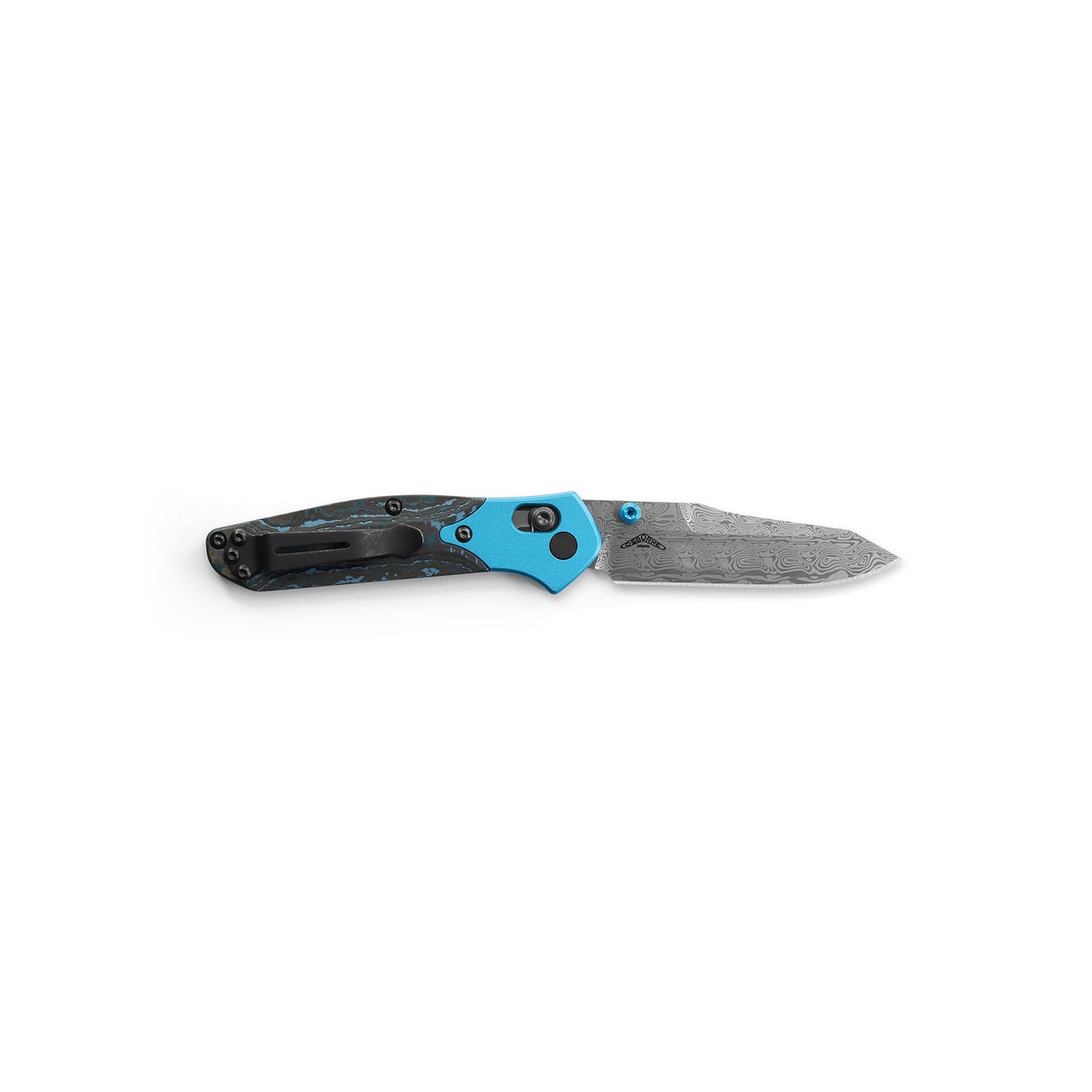 Benchmade 945 Mini Osborne - Gold Class - Damasteel - Fat Carbon Handle - 945-221 Knives - Tophatter Daily Deals