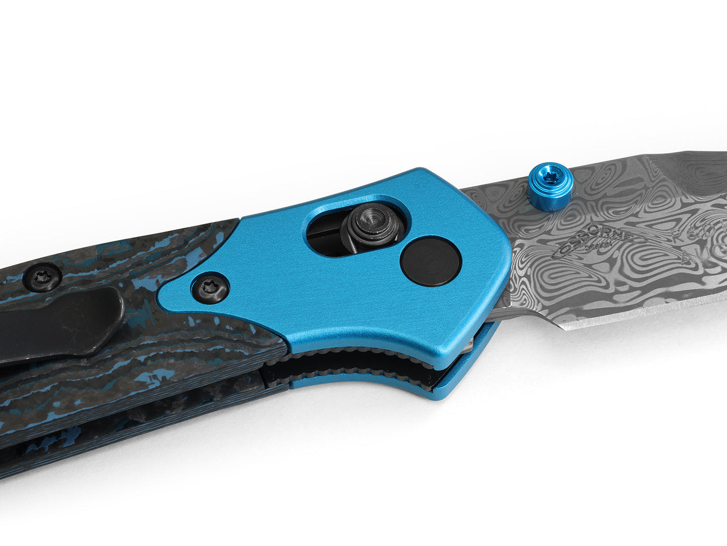 Benchmade 945 Mini Osborne - Gold Class - Damasteel - Fat Carbon Handle - 945-221 Knives - Tophatter Daily Deals
