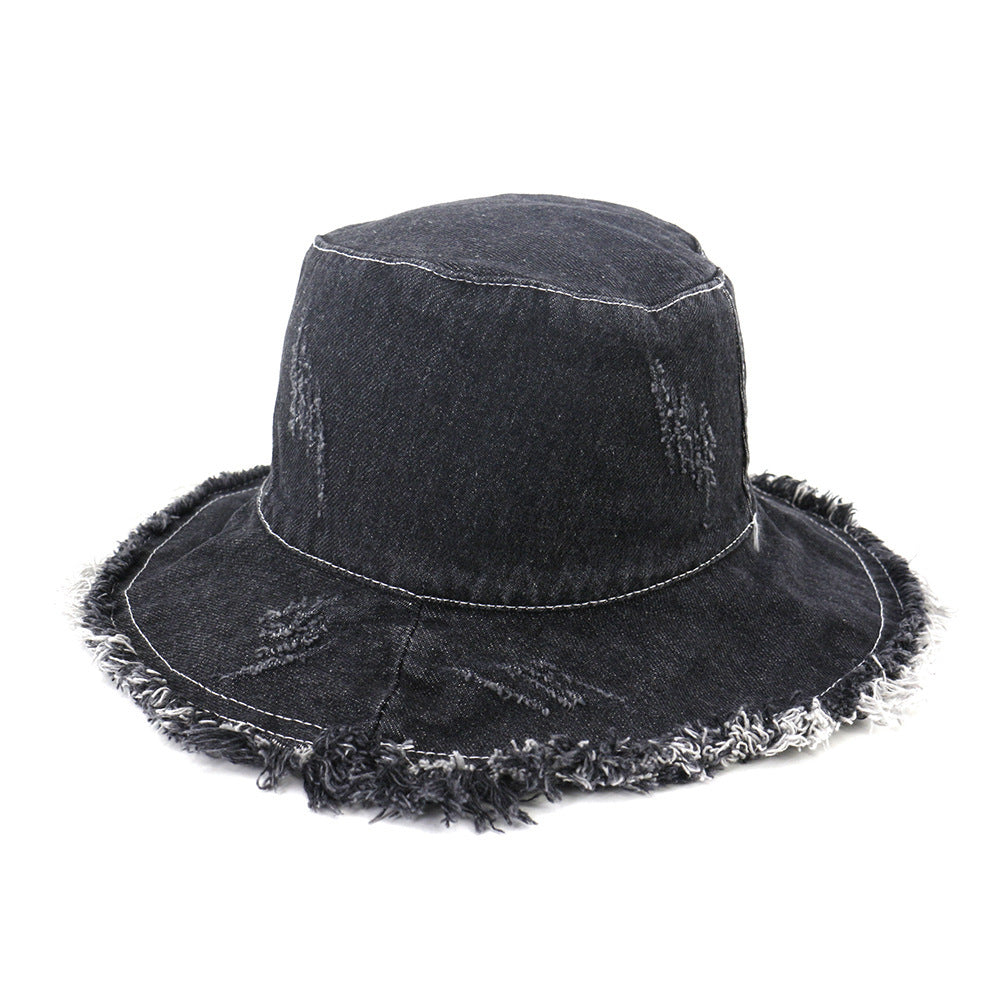Big edge dome straw hat Black 0 - Tophatter Daily Deals