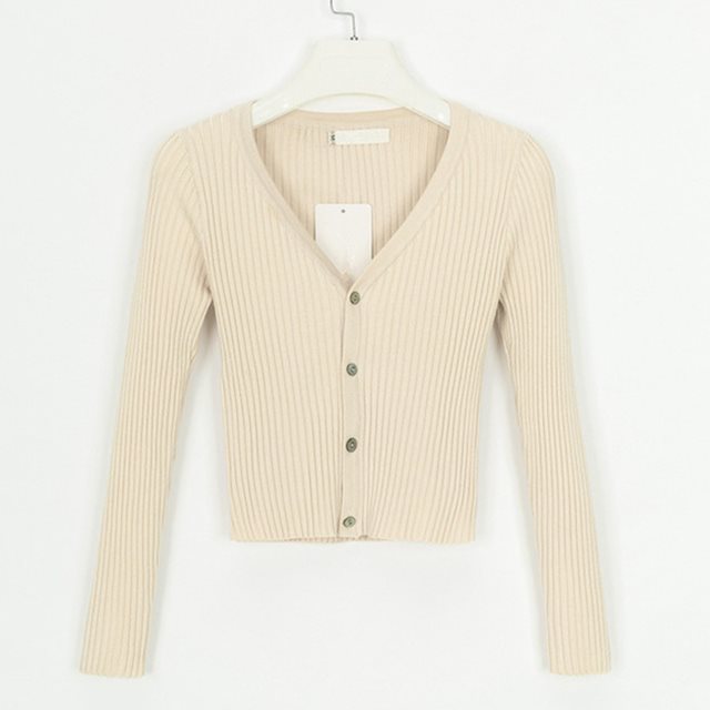 Fitted Womens Cropped Cardigan - Ribbed Knit, Casual Khaki 3D Changing Face Moving Picture Frame - Tophatter Daily Deals