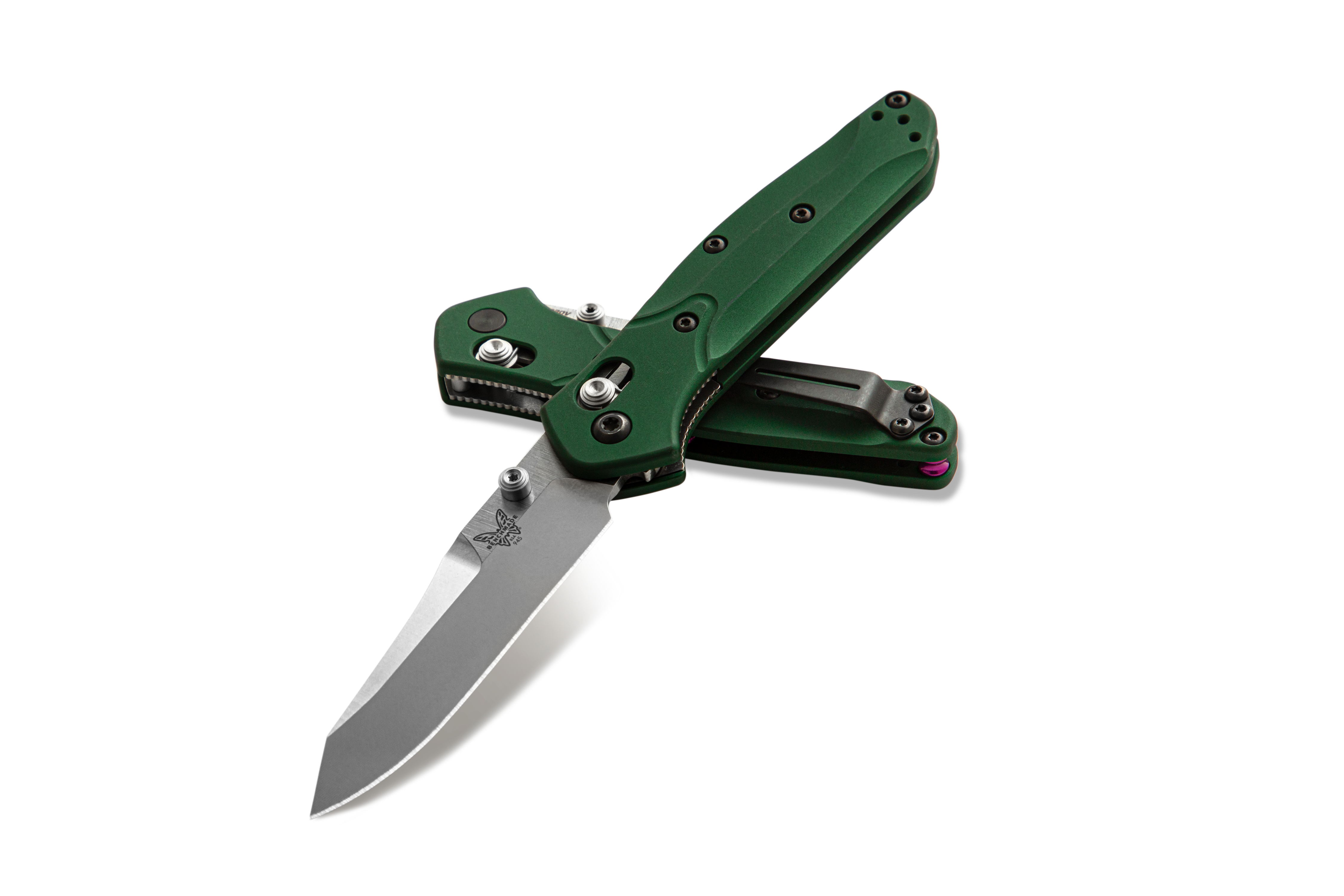 Benchmade 945 Mini Osborne - Green Aluminium - S30V - 945 Knives - Tophatter Daily Deals