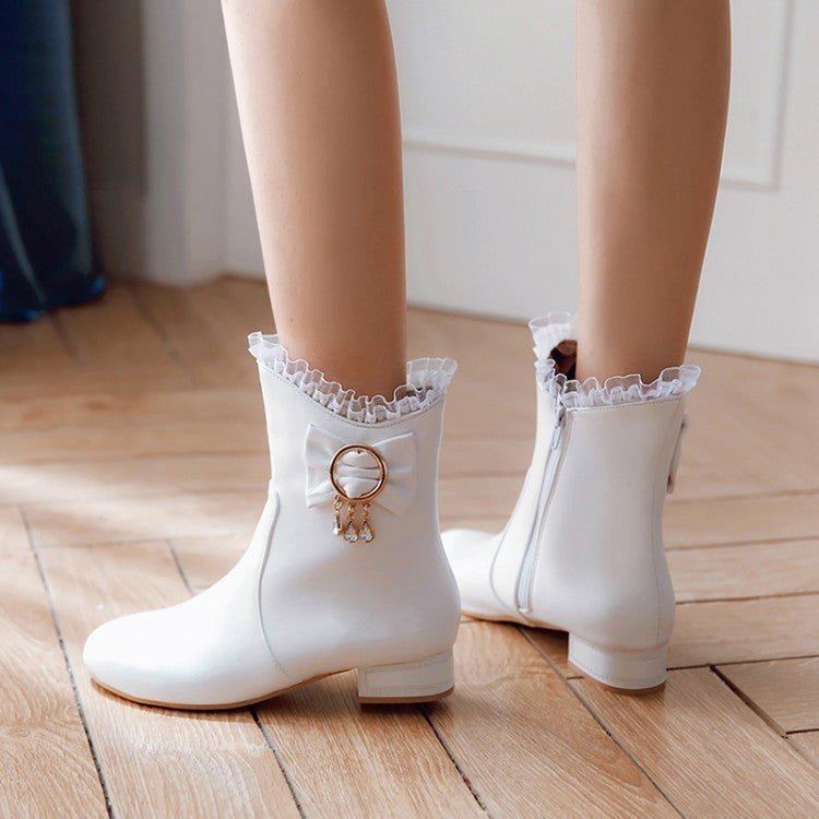 All-match Square Heel Low Heel Women's Boots 0 - Tophatter Daily Deals