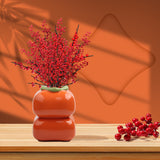 1pc Spring New Year New Chinese Persimmon Vase Flower Arrangement Pen Holder Ceramic Sculpture Means Everything Is Satisfactory 4 - Tophatter Daily Deals