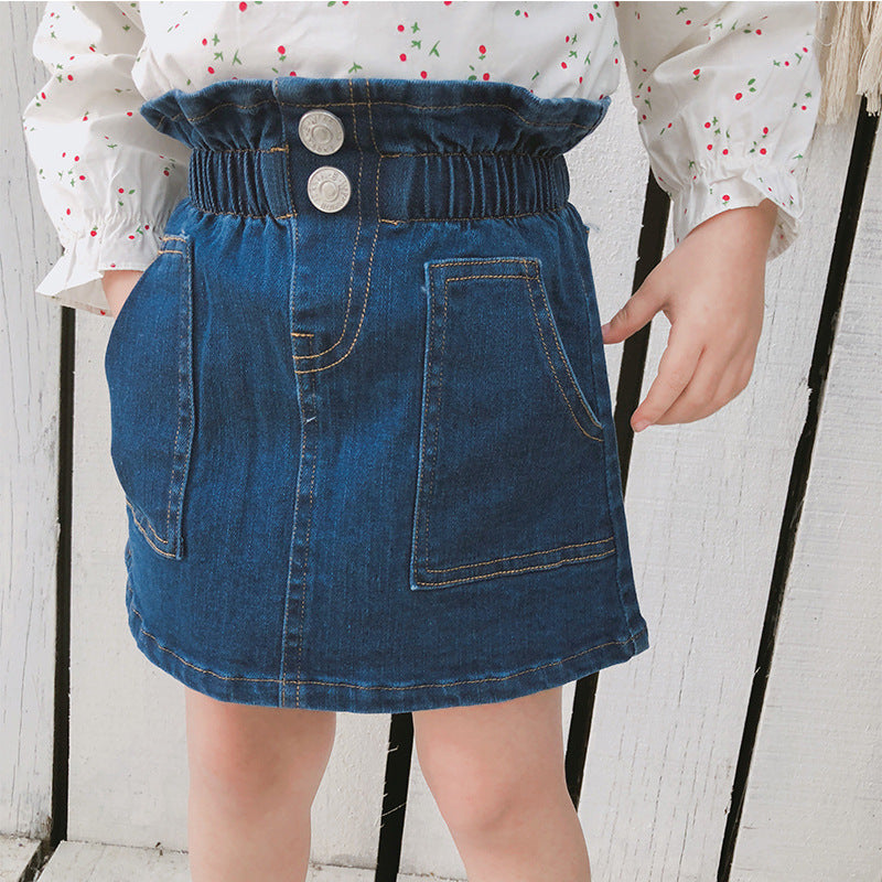 Bud waist denim skirt Blue 0 - Tophatter Daily Deals