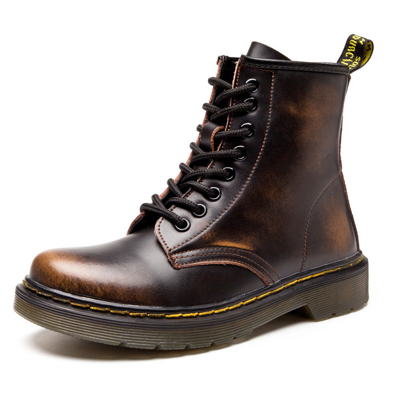 Autumn And Winter New British Martin Boots Foreign Trade Rub brown 0 - Tophatter Daily Deals