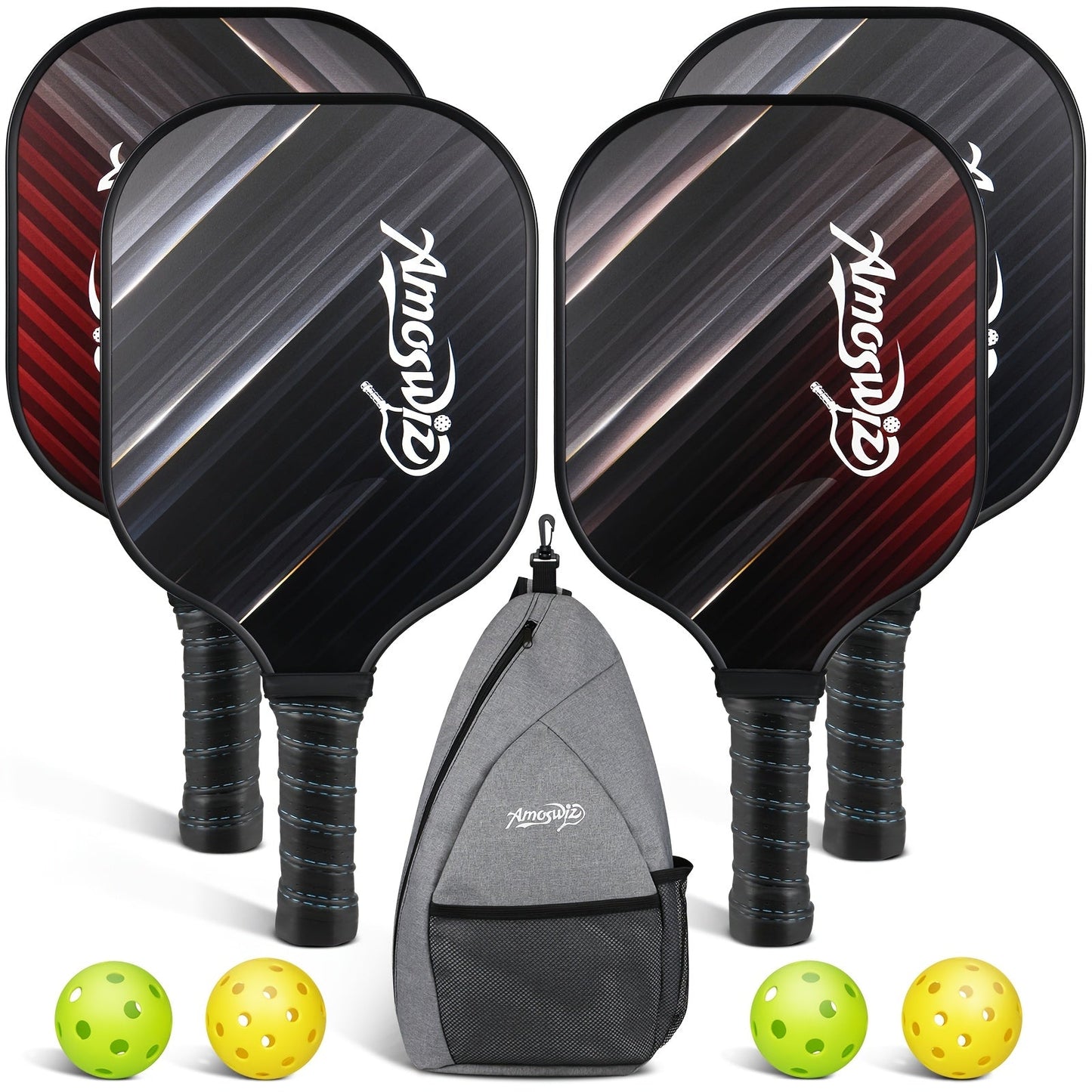 Pickleball Paddle Set with Balls & Bag (4pcs) Sport Equipments - Tophatter Daily Deals