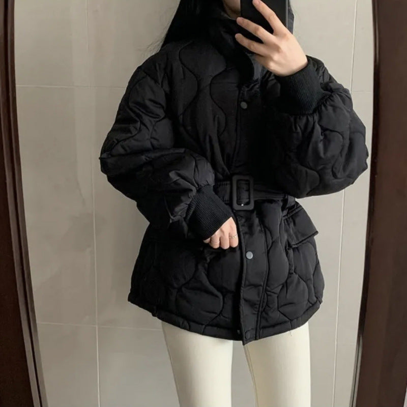 Insulating Cozy Women Quilted Coat - Oversized Cotton Winter 3D Changing Face Moving Picture Frame - Tophatter Daily Deals
