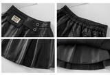 Autumn Winter New Style Children Foreign Style Korean Leather Skirt 0 - Tophatter Daily Deals