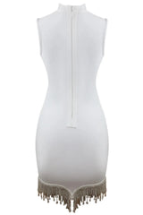 Rhinestone Tassel Hem Bodycon Dress Cocktail Dresses - Tophatter Daily Deals