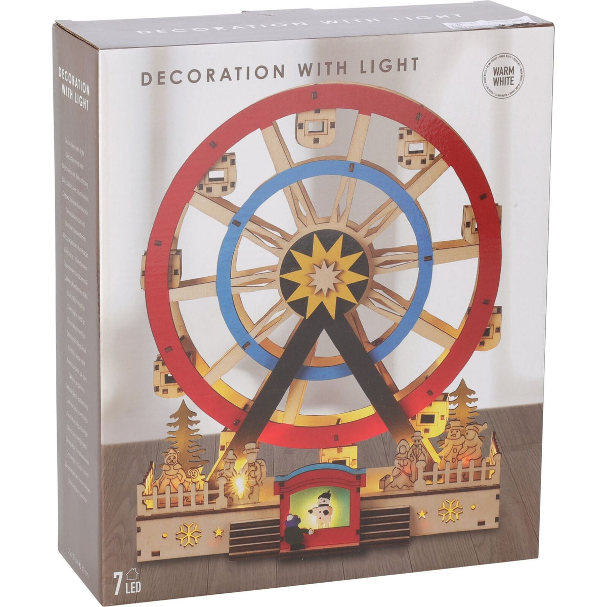 Christmas LED Ferris Wheel Ornament | Light-up Big Wheel Spinning Decoration LED Light - Tophatter Daily Deals