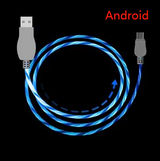 1M led charging cable Blue Android 0 - Tophatter Daily Deals