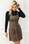 Pocketed Zip Up Wide Strap Mini Dress Casual Dresses - Tophatter Daily Deals