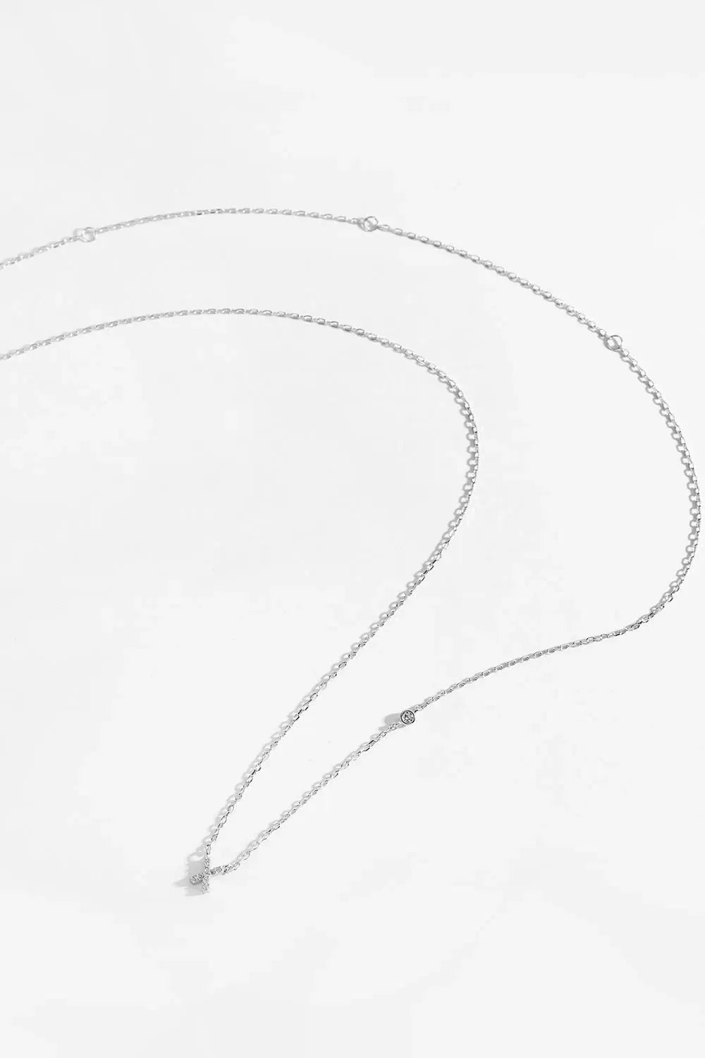 V To Z Zircon 925 Sterling Silver Necklace Necklaces - Tophatter Daily Deals