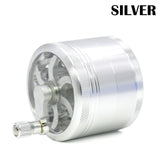 63MM aluminum alloy rocker smoke grinder Silver 0 - Tophatter Daily Deals
