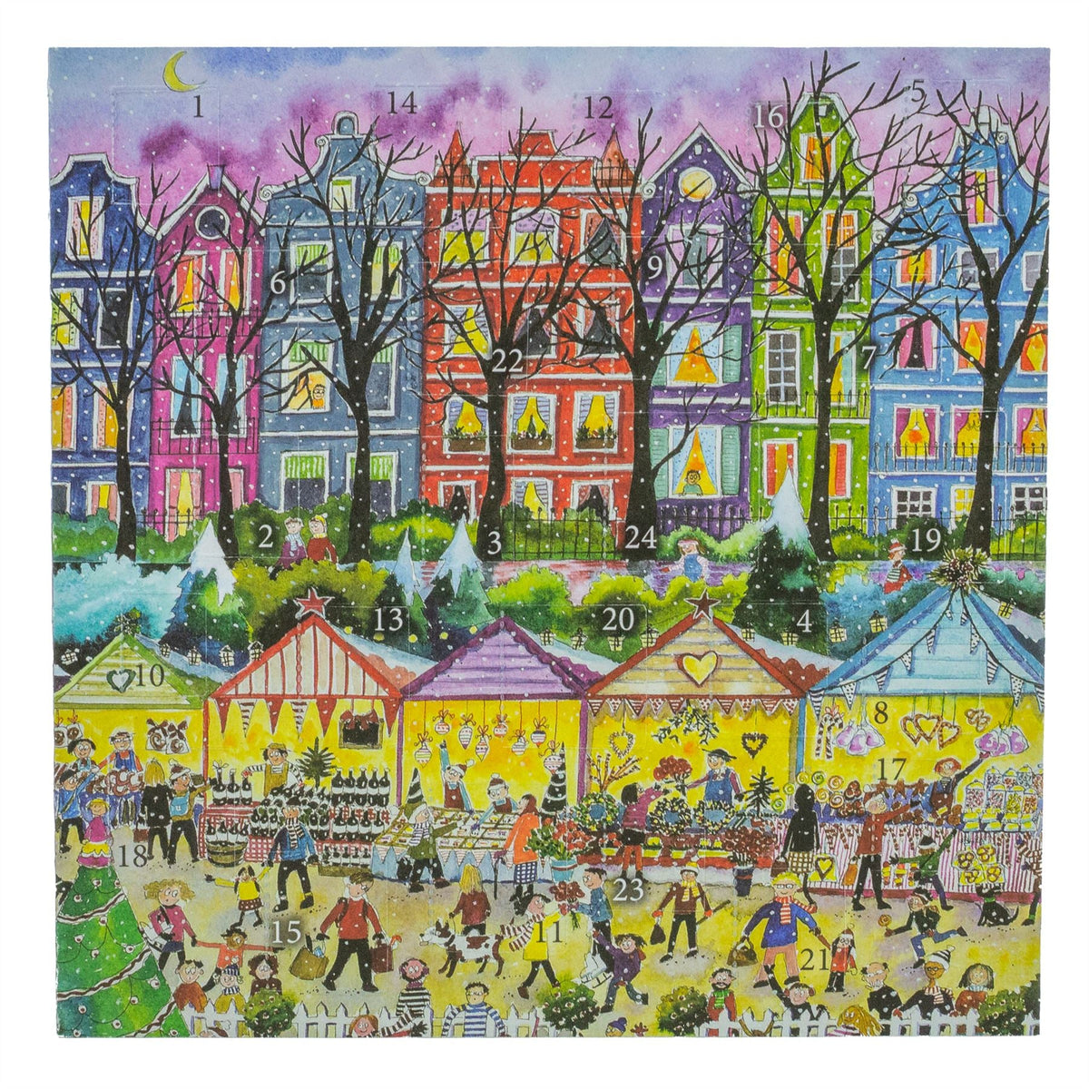 Christmas Market Advent Calendar Greetings Card | Christmas Advent Calendar Advent Calendar - Tophatter Daily Deals