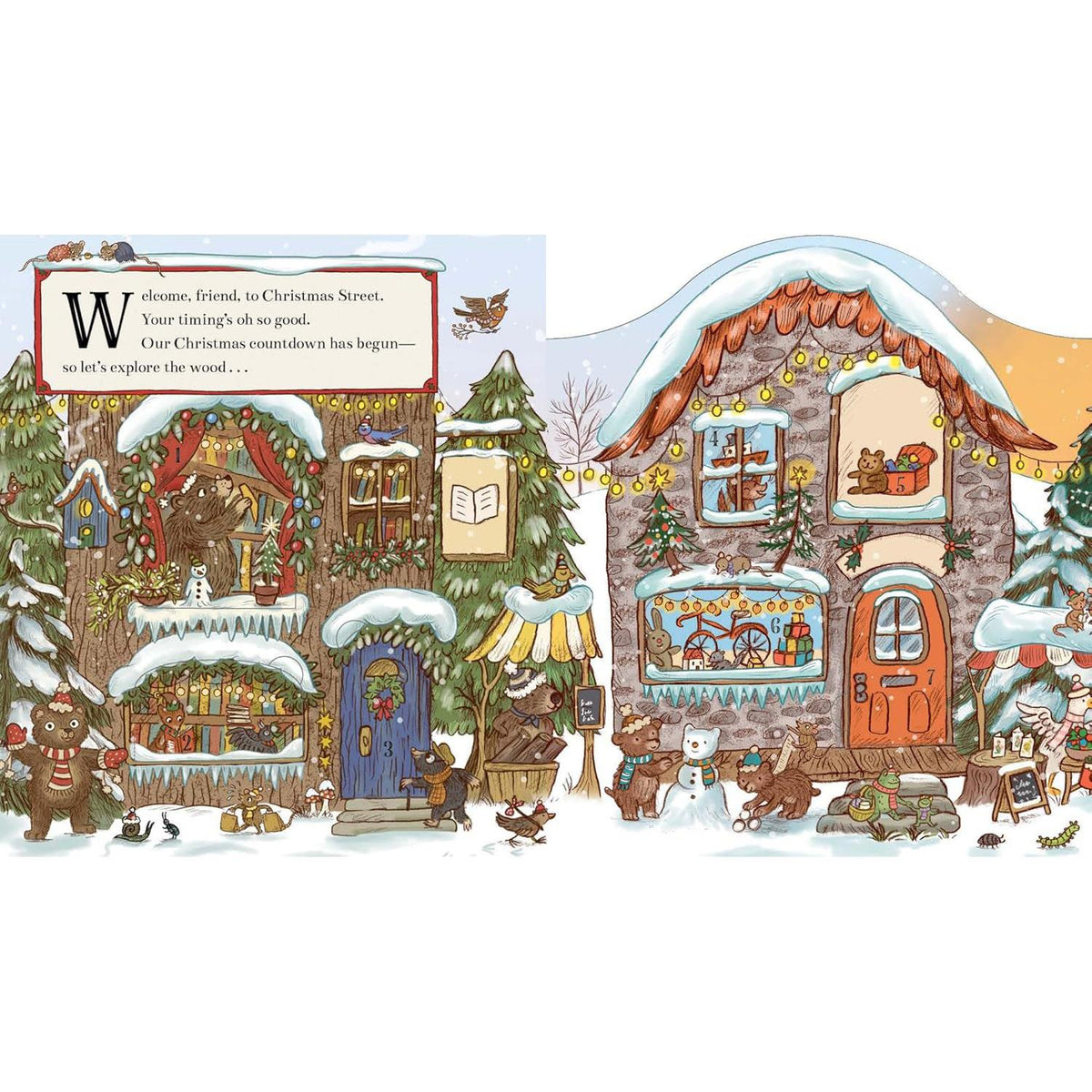 Brown Bear Wood Advent Book | Christmas is Coming to Town! Advent Calendar Book Advent Calendar - Tophatter Daily Deals