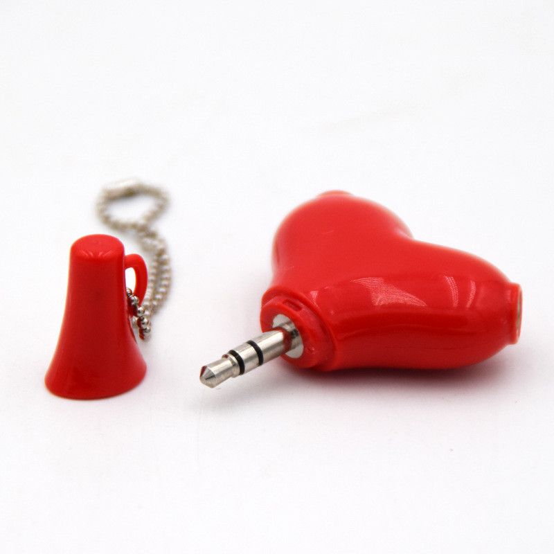 Me & You Audio Splitter - HEART Mobile accesories - Tophatter Daily Deals