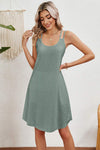 Eyelet Scoop Neck Double Strap Dress Casual Dresses - Tophatter Daily Deals