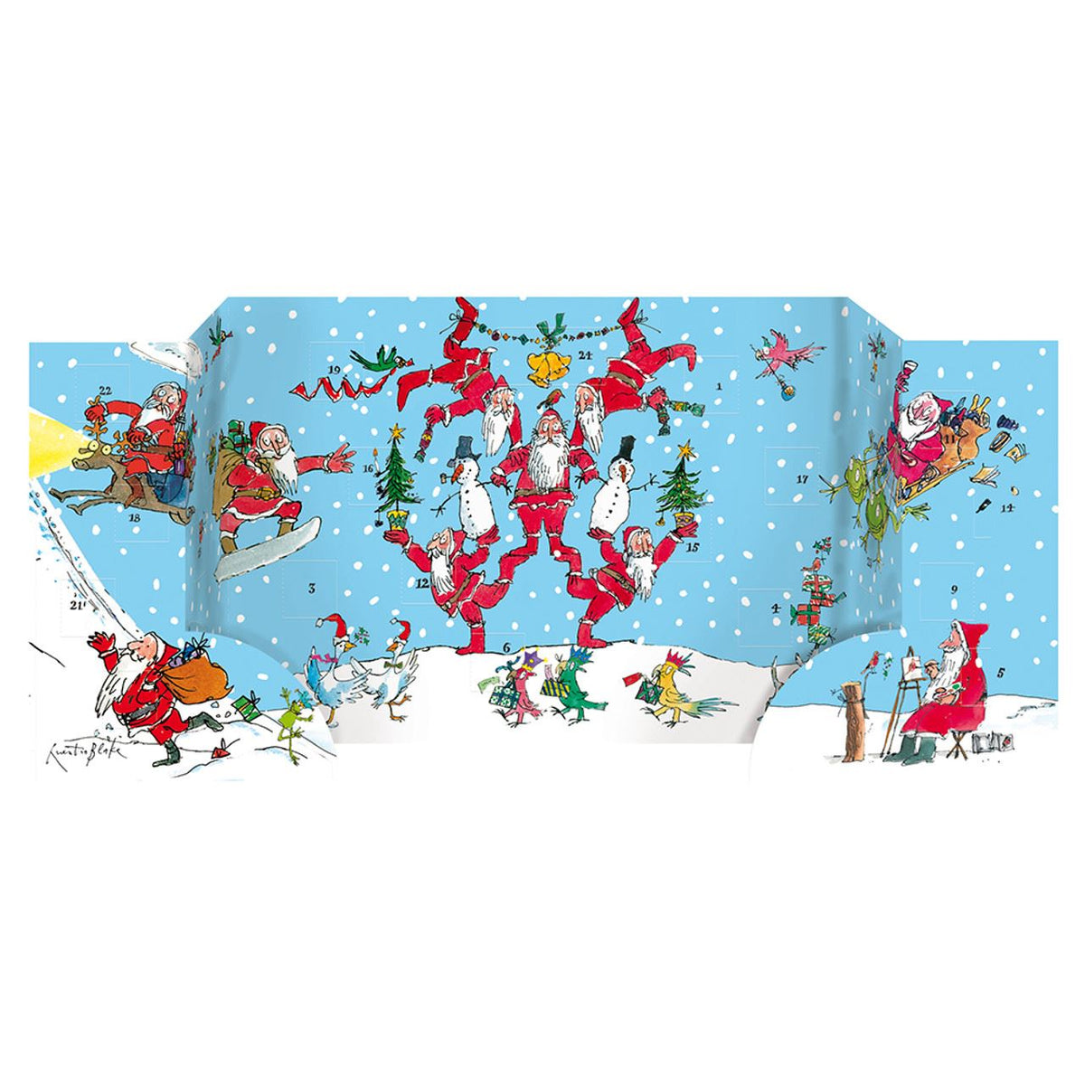 Quentin Blake Active Santa Christmas Advent Calendar 3D Fold-Out Advent Calendar Advent Calendar - Tophatter Daily Deals
