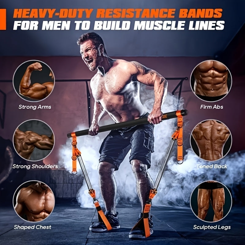 Men’s Pilates Bar with Resistance Bands Accessories > Resistance Bands - Tophatter Daily Deals