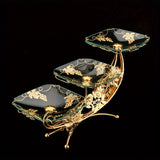 Golden Moon Metal Glass Tray Centerpiece Home & Garden > Decor - Tophatter Daily Deals