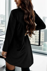 Round Neck Long Sleeve Mini Dress Casual Dresses - Tophatter Daily Deals