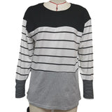 Soft Cozy Women Long Sleeve Top - Colorblock Striped 3D Changing Face Moving Picture Frame - Tophatter Daily Deals