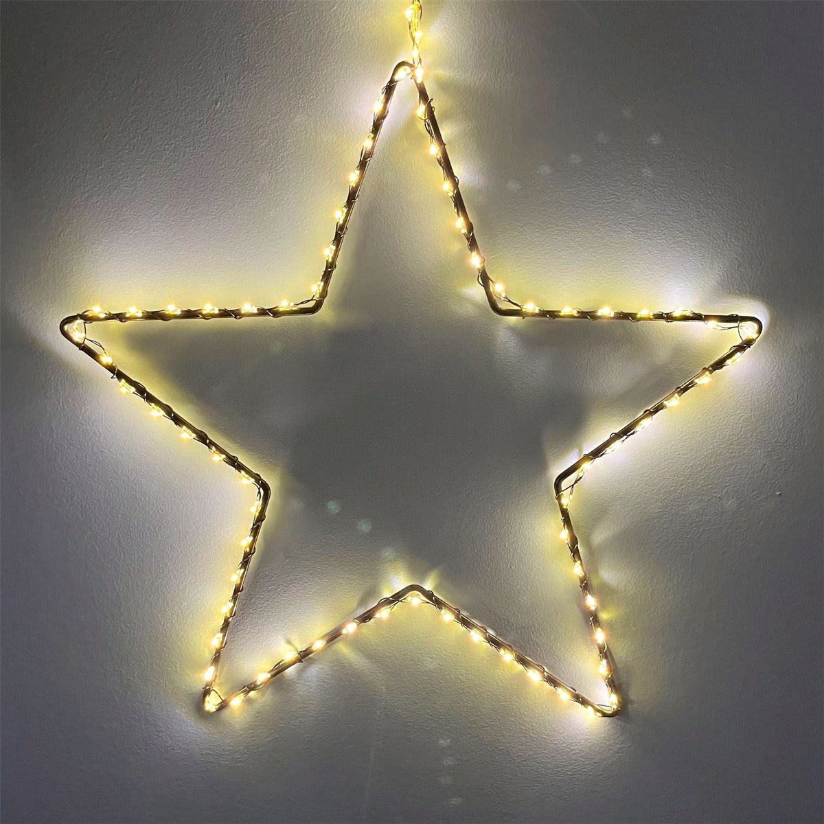 Medium Silhouette LED Christmas Star | 77 LED Star Light Window Decoration - 28cm LED Light - Tophatter Daily Deals