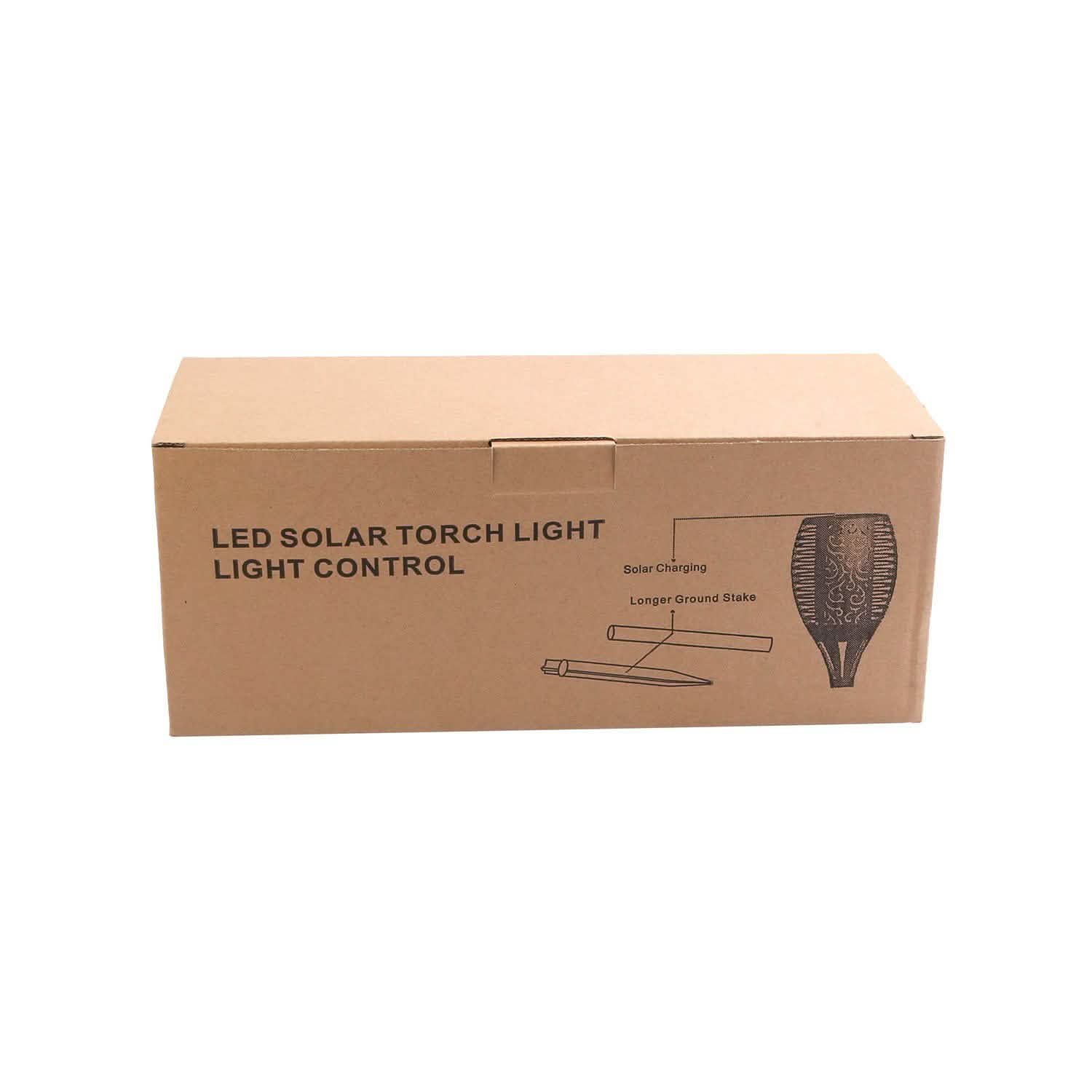 96 LEDs Solar Flame Torch Light Outdoor Lighting - Tophatter Daily Deals