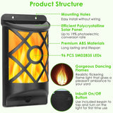 96 LEDs Waterproof Flame Solar Lights Outdoor Solar Outdoor Lights - Tophatter Daily Deals