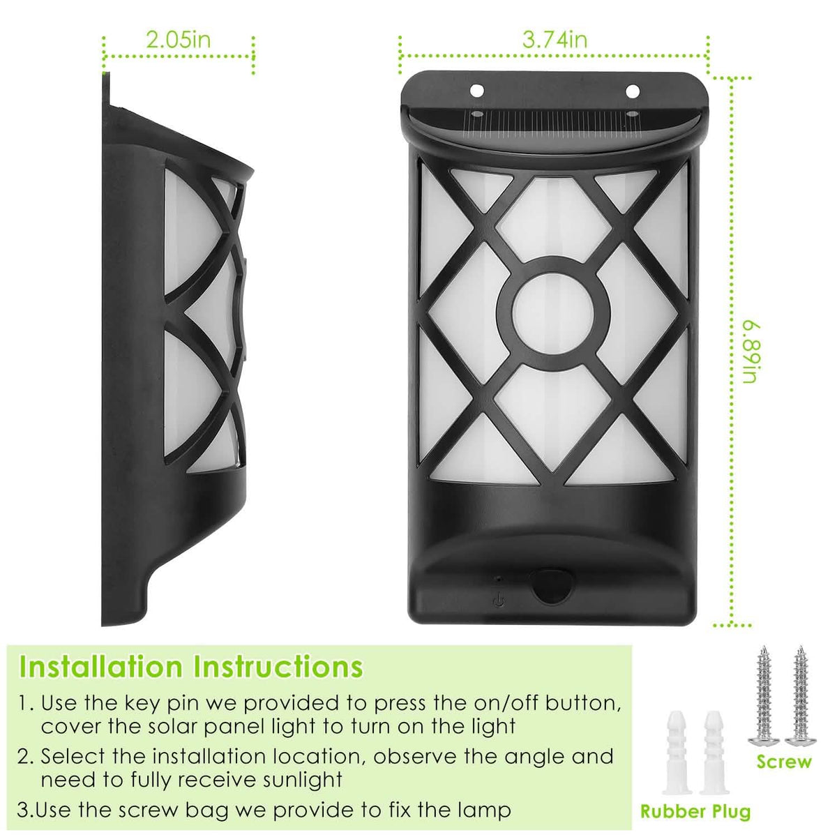 96 LEDs Waterproof Flame Solar Lights Outdoor Solar Outdoor Lights - Tophatter Daily Deals