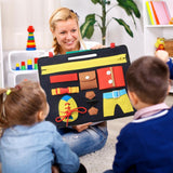 Baby learning dressing buckle zipper learning board 0 - Tophatter Daily Deals