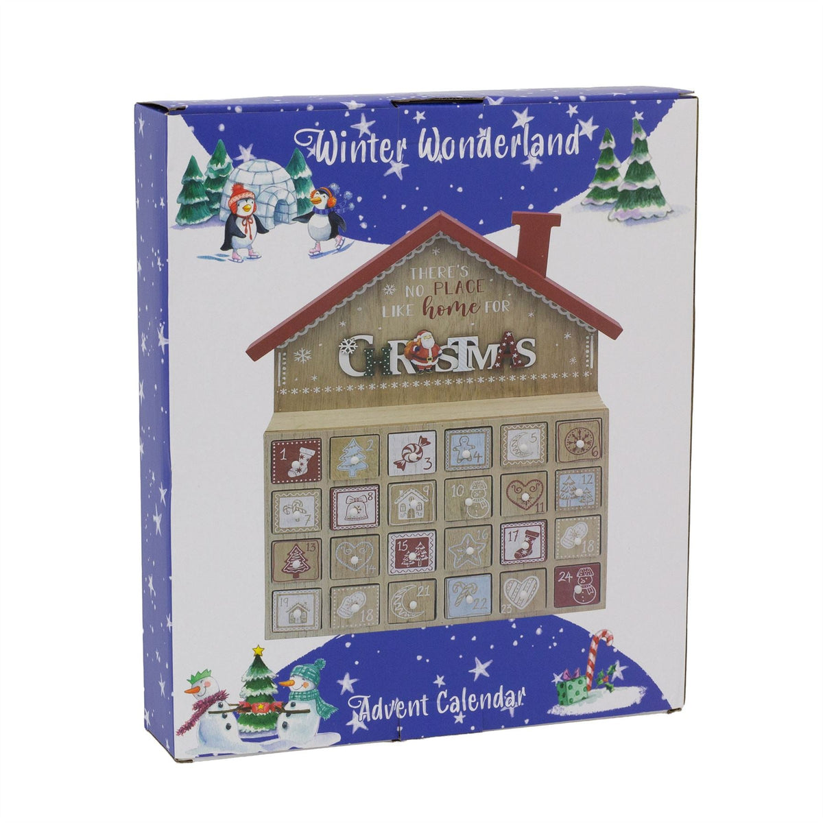 Winter Wonderland House Christmas Advent Calendar | Wooden Advent Calendar Advent Calendar - Tophatter Daily Deals