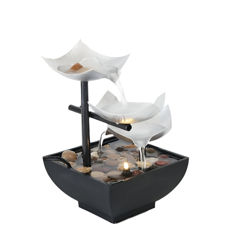 USB Metal Flower Desktop Fountain for Home Office Home & Garden - Tophatter Daily Deals