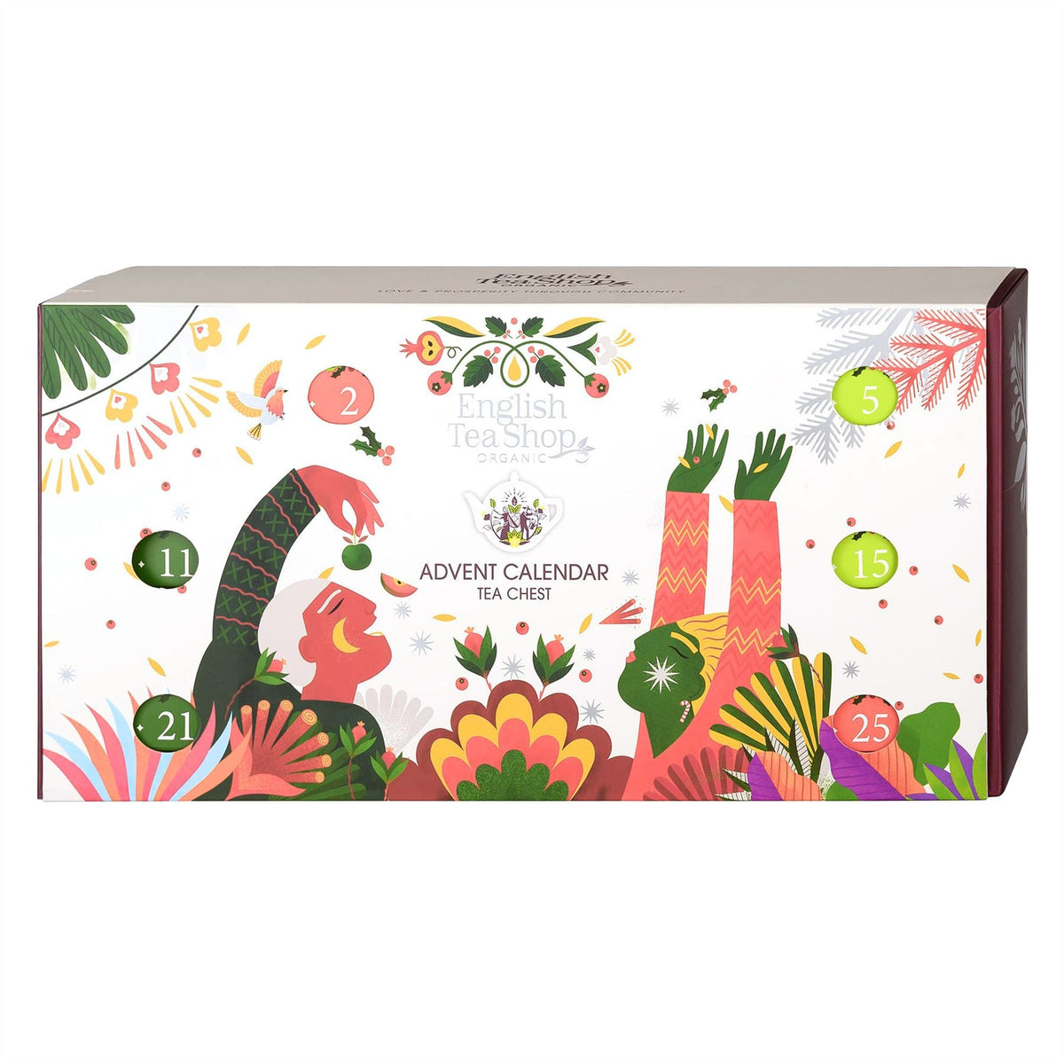Tea Chest Advent Calendar | 25 Pyramid Tea Bags Christmas Advent Calendar Advent Calendar - Tophatter Daily Deals