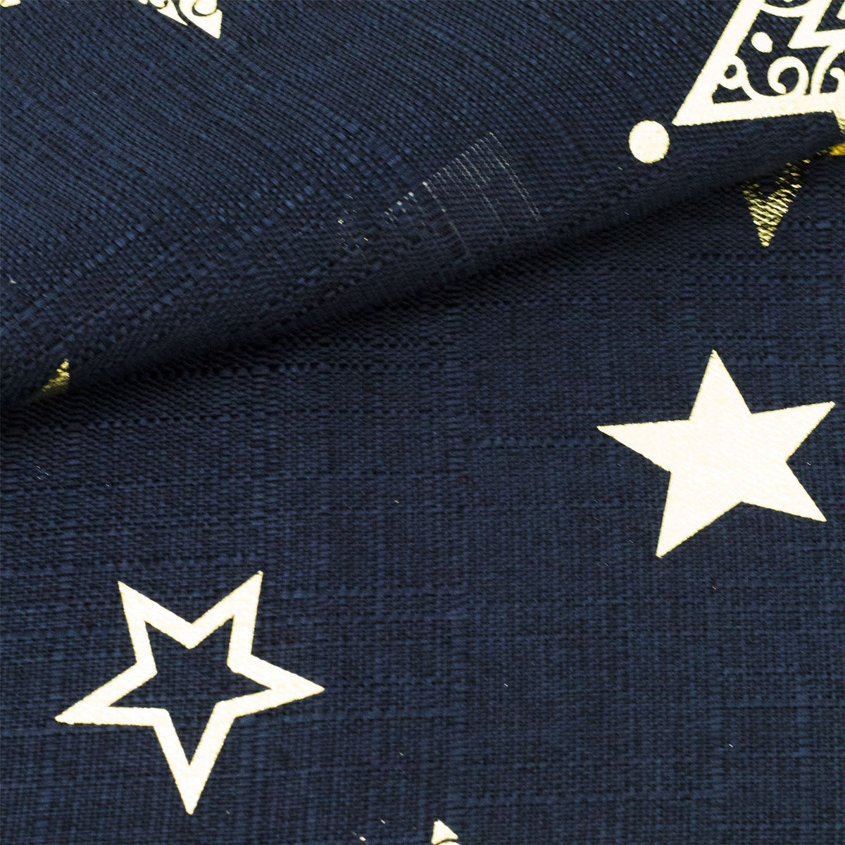 Navy Blue & Gold Table Runner | Fabric Christmas Table Runner - 45x150cm Table Runner - Tophatter Daily Deals