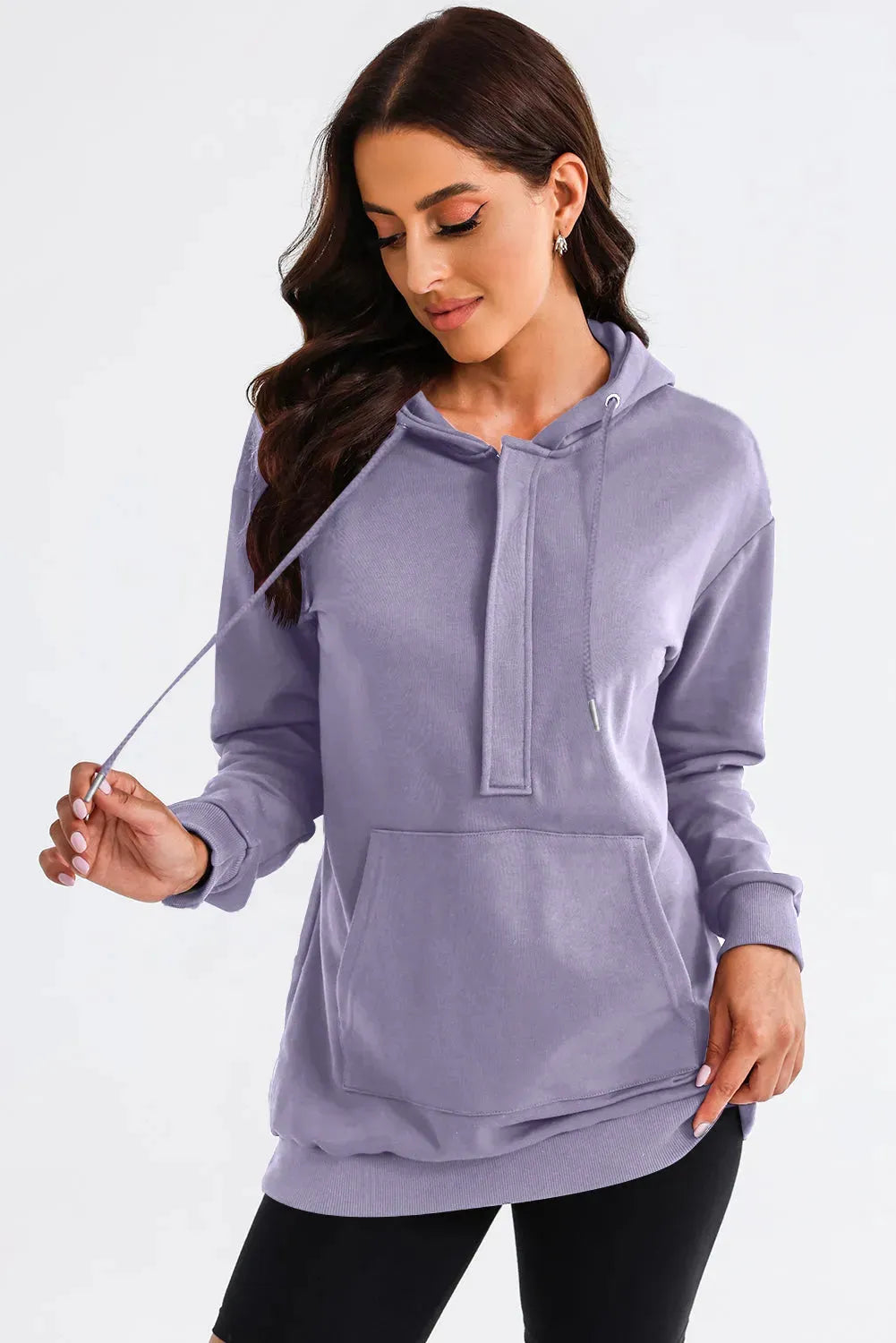 Drawstring Half Zip Hooded Dress Casual Dresses - Tophatter Daily Deals