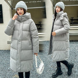 Insulating Women’s Long Puffer Coat - Hooded Quilted Winter 3D Changing Face Moving Picture Frame - Tophatter Daily Deals