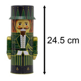 Christmas Nutcracker Cookie & Biscuit Tin | 3D Nutcracker Soldier Storage Tin Biscuit Tin - Tophatter Daily Deals